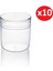 Şeffaf 300 cc plastik tatlı kabı, 10'lu set, kapaklı, kullan-at, dayanıklı ve şeffaf tasarım 2