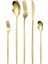 Şık ve dayanıklı 30 Parça 6 Kişilik Titanyum Gold Çatal, Kaşık ve Bıçak Takımı 2