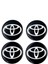 Yeni Nesil Tasarım Damla Sticker Siyah Toyota Jant Göbeği 5.5cm Uyumlu 3