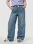 Kız Çocuk Açık Mavi Easy Wide Leg Jean Pantolon 1