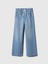 Kız Çocuk Açık Mavi Easy Wide Leg Jean Pantolon 4