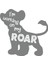 Roar Köpek Sticker 17X17 cm Gri 1