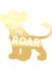 Roar Köpek Sticker 17X17 cm Gold 1