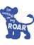 Roar Köpek Sticker 17X17 cm Mavi 1