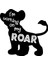 Roar Köpek Sticker 17X17 cm Siyah 1