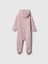 Bebek Pembe Gap Logo Kulak Aplikeli Fermuarlı Fleece Tulum 3