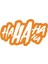 Ha Ha Ha Ha Sticker 17X17 cm Turuncu 1