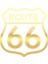 Route 66 Sticker 17X17 cm Gold 1