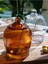 Şeffaf cam zeytinlik amber 15 cm, 101-199 ml, tek parça 4