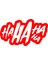 Ha Ha Ha Ha Sticker 17X17 cm Kırmızı 1