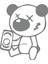 Sarhoş Panda Sticker 17X17 cm Gri 1