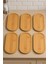 6'lı Bambu Sunum ve Çok Amaçlı Tepsi Seti 23x12 cm Bej Renkli 1