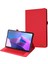 Lenovo Tab P11 Pro Gen 2 Kumaş Doku Pu Deri Tablet Kılıfı Katlanabilir Stand Kart Tutucu Koruyucu Kapak-Kırmızı (Yurt Dışından) 1
