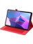 Lenovo Tab P11 Pro Gen 2 Kumaş Doku Pu Deri Tablet Kılıfı Katlanabilir Stand Kart Tutucu Koruyucu Kapak-Kırmızı (Yurt Dışından) 5