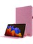 Samsung Galaxy Tab S9 Ultra Kılıf Kumaş Doku Kart Tutucu Tablet Standı Kapak-Pembe (Yurt Dışından) 1