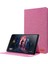 Kumaş Dokulu Kart Yuvaları Stand Deri Kılıf Samsung Galaxy Tab A 10.1(2019)T510/T515-PEMBE (Yurt Dışından) 1