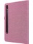 Samsung Galaxy Tab S9 Ultra Kılıf Kumaş Doku Kart Tutucu Tablet Standı Kapak-Pembe (Yurt Dışından) 5