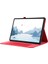 Lenovo Tab P12 Kılıf Kumaş Doku Deri Tablet Kılıfı Kart Tutucu Ile-Kırmızı (Yurt Dışından) 3