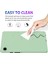 Samsung Galaxy Tab A9 Kapak Sıvı Silikon Kılıf Mikrofiber Astarlı-Yeşil (Yurt Dışından) 4
