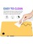 Samsung Galaxy Tab A9 Kapak Sıvı Silikon Kılıf Mikrofiber Astarlı-Sarı (Yurt Dışından) 4