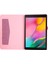 Darbeye Dayanıklı Çizilmez Kumaş Dokulu Kart Yuvaları Stand Deri Tablet Kılıfı Samsung Galaxy Tab A7 10.4 (2020)/(2022) T500-PEMBE (Yurt Dışından) 3