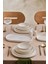 6 kişilik şık bone china yemek takımı, altın detaylar, 29 parça, modern tasarım 6