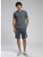 Yuvarlak Yaka Indigo Erkek T-Shirt 252 Lcm 242062 Jevon Indigo-Ekru 1
