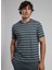 Yuvarlak Yaka Indigo Erkek T-Shirt 252 Lcm 242062 Jevon Indigo-Ekru 2