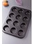 Siyah 12'li Muffin Kek Kalıbı, dayanıklı döküm, kullanışlı tasarım 1