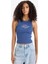 Slim Fit Dar Kesim Baskılı Halter Yaka Fitilli Kaşkorse Atlet F6239AX25HS 4