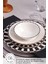 Şık siyah 24 parça 6 kişilik yemek seti, bone china malzeme, modern tasarım 4