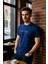 Erkek Slim Fit Enjeksiyon Baskılı Pamuklu T-Shirt 1