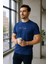 Erkek Slim Fit Enjeksiyon Baskılı Pamuklu T-Shirt 2