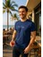 Erkek Slim Fit Enjeksiyon Baskılı Pamuklu T-Shirt 4