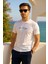Erkek Slim Fit Enjeksiyon Baskılı Pamuklu T-Shirt 1