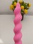 4'lü Pudra Pembe Italyan Burgulu Şamdan Soya Mumu Doğal Kokulu Uzun Çubuk Mum Spiral 2
