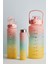 Motivasyonel 3'lü Su Matarası Seti, 2L, 900ml, 600ml, Çok Renkli, Tritan Spor Matara 2