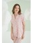 Pembe Berry Önden Düğmeli Pijama Takımı 2