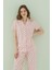 Pembe Berry Önden Düğmeli Pijama Takımı 3