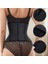 Uzun siyah latex spor korse, aşamalı destekli, uygun ölçü ve rahat kullanım için ideal 2
