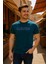 Erkek Nakış Baskılı Yumuşak Pamuklu T-Shirt 1