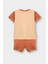 Erkek Bebek Pijama Takımı Aslan Baskılı Kısa Kollu Penye Pijama Üstü Esnek Belli Şort Pijama Altı E1190A525HS 4