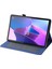 Lenovo Tab P11 Pro Gen 2 Kumaş Doku Pu Deri Tablet Kılıfı Katlanabilir Stand Kart Tutucu Koruyucu Kapak-Mavi (Yurt Dışından) 5