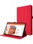 Lenovo Tab M10 Plus Deri Kılıf Çizilmeye Dayanıklı Flip Tablet Kılıfı Standlı Kart Yuvaları-Kırmızı (Yurt Dışından) 1