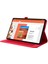 Lenovo Tab M10 Plus Deri Kılıf Çizilmeye Dayanıklı Flip Tablet Kılıfı Standlı Kart Yuvaları-Kırmızı (Yurt Dışından) 5