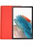 Samsung Galaxy Tab A8 10.5 (2021)/(2022) Için Sıvı Silikon Tablet Kılıfı, Darbeye Dayanıklı Mikrofiber Astarlı Ince Tablet Kılıfı-Kırmızı (Yurt Dışından) 4