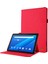 Kumaş Dokulu Kart Yuvaları Deri Koruyucu Kılıf Lenovo Tab M10 TB-X605F-KIRMIZI (Yurt Dışından) 1