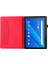 Kumaş Dokulu Kart Yuvaları Deri Koruyucu Kılıf Lenovo Tab M10 TB-X605F-KIRMIZI (Yurt Dışından) 2