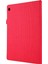 Kumaş Dokulu Kart Yuvaları Deri Koruyucu Kılıf Lenovo Tab M10 TB-X605F-KIRMIZI (Yurt Dışından) 5