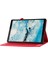 Lenovo Tab M10 Plus (3. Nesil) Tablet Kılıfı Kumaş Dokulu Kart Tutucu Deri Kapak-Kırmızı (Yurt Dışından) 2